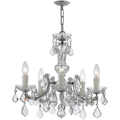 #ad Crystorama 4376 CH CL MWP Maria Theresa Chandelier Polished Chrome $401.80