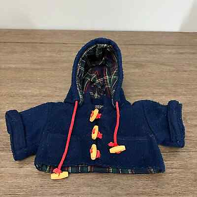 #ad Navy Blue Fleece Jacket with Plaid Lining for Plush $13.50