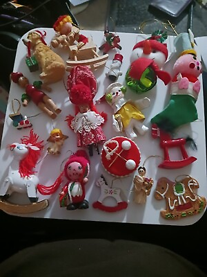 #ad Lot Of 20 Vintage Ornaments $35.00