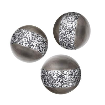 #ad Creative Scents Schonwerk Silver Decorative Orbs for Bowls and Vases Set of ... $37.39