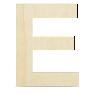 #ad Wooden Letters 12 Inch Tall 0.2 Inch Thick Large Wooden Letter E Blank Unfin... $14.66