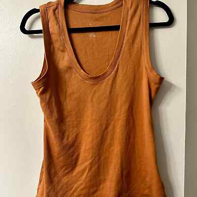#ad A new day taupe tank size L $7.00