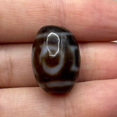 #ad Antique Old Indo Tibetan Himalayan Dzi Agate Bead Amulet in good Condition $100.00