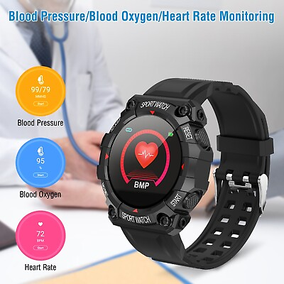 #ad Smart Watch Blood Pressure Heart Rate Monitor Fitness Tracker For Android iOS $9.99