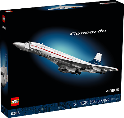 #ad LEGO Icons Concorde Model Plane Building Set 10318 $179.99