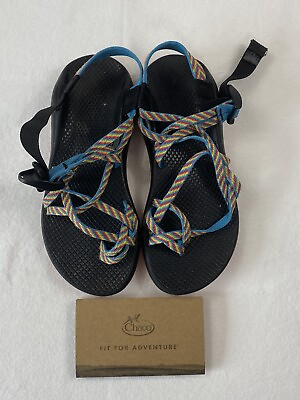 #ad Chaco Womens Toe Loop Cloud Ankle Strap Sport Multicolor Sandals Sz W7 $17.77