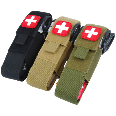 #ad #ad Tourniquet Holder Case Outdoor Tactical Molle Trauma Medical EMT Kit Shear Pouch $9.98