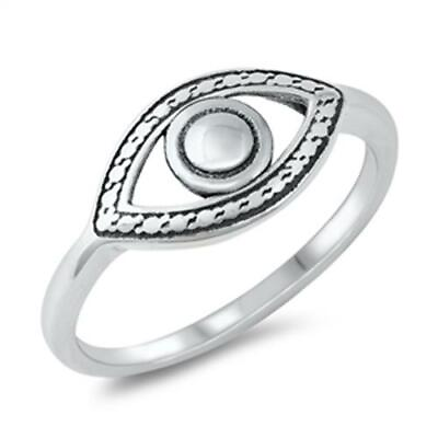 #ad 925 Sterling Silver Eye Evil Eye Fashion Ring New Size 4 10 $14.62