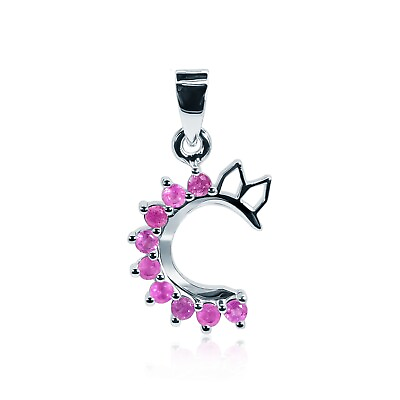 #ad 14k White Gold pendant with Pink Sapphires $800.00