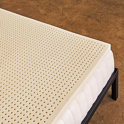 #ad Pure Green Natural Latex Mattress Topper Soft 2 Inch Queen Size Natural $153.45