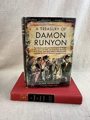 #ad A Treasury of Damon Runyon Modern Library Hardcover #53 1958 Guys amp; Dolls $14.95