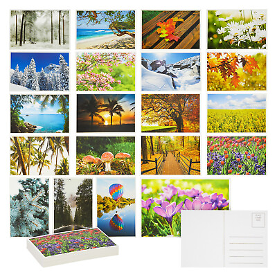 #ad 40 Pack Blank Nature Postcards Bulk for Mailing 20 Nature Designs 4x6 in $9.99