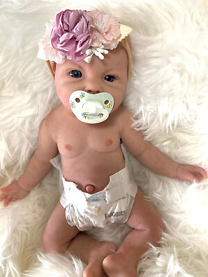 #ad quot;Brooklynquot; Full Silicone Body 17 in. 5 lb 15 oz Artistic Reborn Baby Girl *New* $525.00