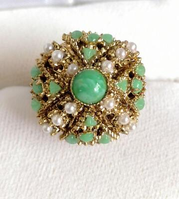 #ad Austrian Vintage #1 Austria 1930s Vintage Ring Vintage Glass Pearl $730.01