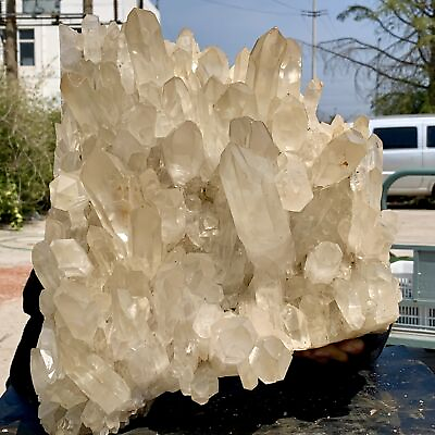 #ad 35.59LB Natural Large Himalayan quartz cluster white crystal ore Earth specimen $2348.50