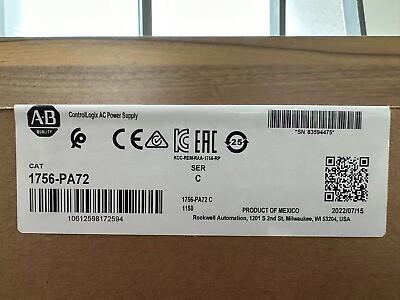 #ad AB 1756 PA72 2022 SER C New Factory Sealed ControlLogix AC Power Supply 1756PA72 $389.00