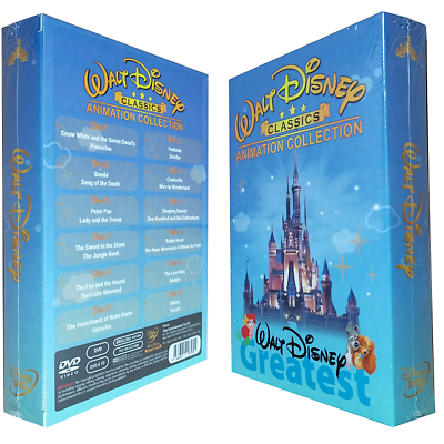 #ad Walt Disney Classics 24 Movies Animation Collection DVD Box Set Region 1 $24.60