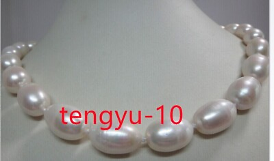 #ad ELEGENT AAA 11 15mm SOUNTH SEA White Natural Real Pearl Necklace 17quot; $39.99