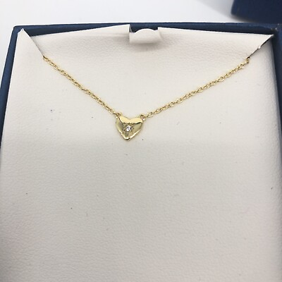 #ad Savvy Cie Jewels Small Gold Plated Heart Necklace $11.70