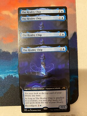 #ad MTG Kamigawa Neon Dynasty The Reality Chip Extended Art x 4 $15.00
