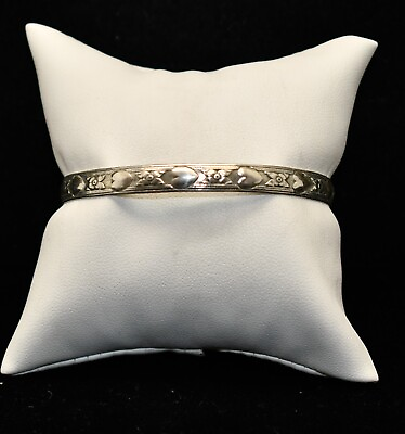 #ad Sterling Silver Unique Heart Artsy Design Bracelet 7.5quot; #FMU523 $39.14