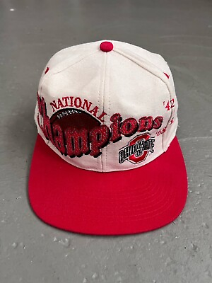 #ad Vintage Top Of The World Ohio State Football Big Ten Championship SnapBack Hat $149.99