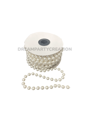 #ad 8MM WHITE 8mm String Faux Pearl Beads Choose Length $2.95