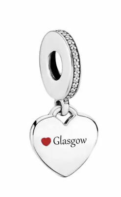 #ad LOVE GLASGOW CHARM GENUINE 💜 925 STERLING SILVER GIFT GBP 14.99