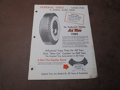 #ad Veedol Oil Tydol Air Wing Federal passenger Tractor tires ad paper vintage $8.50