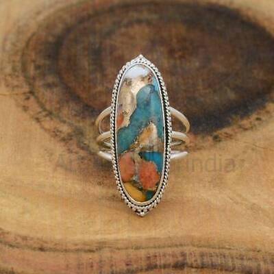 #ad Oyster Turquoise925 Sterling Silver Band amp; Statement Ring Handmade Ring All size $13.99