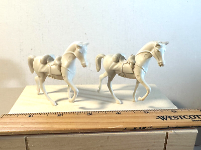 #ad BMC vintage pair of white standing Cavalry horses. $7.95