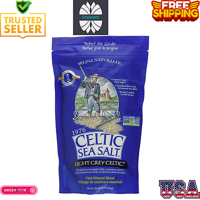 #ad Light Grey Celtic Sea Salt 1 Pound Resealable Bag Additive Free Perfect fo $15.25