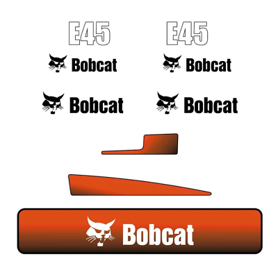 #ad Bobcat E45 Decal Sticker Kit Aftermarket Repro Decals for E45 UV Laminated $160.00