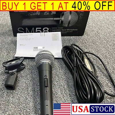 #ad #ad For Shure SM58 Dynamic Vocal Microphone Wired Mic with Switch With Cable $31.59
