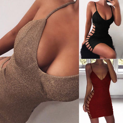 #ad Sexy Women Girls Bandage Bodycon Evening Party Cocktail Club Short Mini Dress $8.50