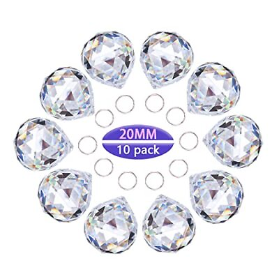 #ad Crystalsuncatcher 10pcs Crystal Glass Ball Chandelier Prisms Pendants Parts R... $18.76