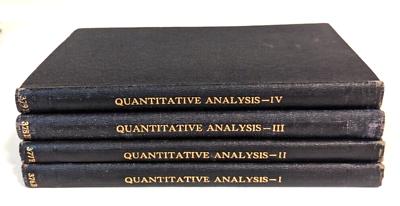 #ad 1940 4 Quantitative Analysis Books I II III amp; IV Antiquarian Internatl Textbook $45.00