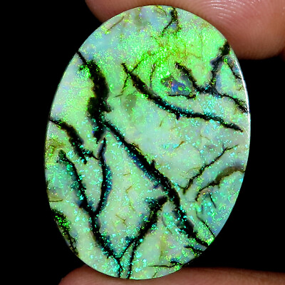 #ad MONARCH OPAL STERLING OPAL oval cabochon loose gemstone 16.20 Cts. 21x28x3 mm $126.35