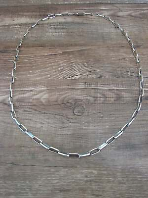 #ad Navajo Hand Made Sterling Silver 24quot; Link Chain Link Necklace Sally Shirley $164.99