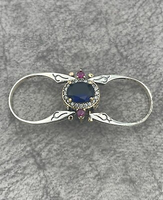#ad Women Elegant Design Zircon Sapphire 925 Sterling Silver Ring Unique Handmade $48.00