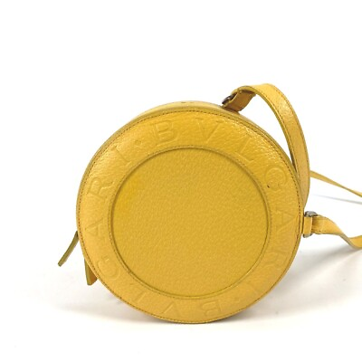 #ad BVLGARI Round shape B ZERO1 Round Pochette bag Shoulder Bag Leather yellow $360.00