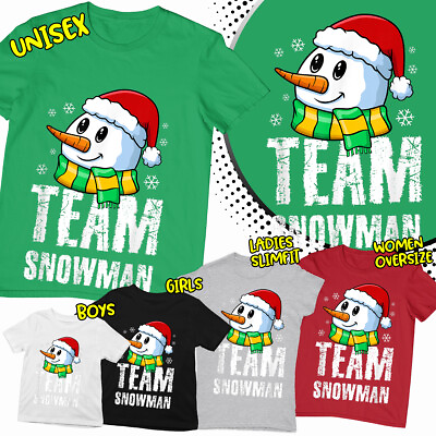 #ad Christmas Santa Snowman Snowflakes Gift Funny Family Christmas T Shirt #MC221 GBP 7.59