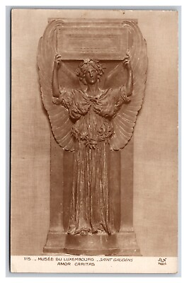 #ad Amor Caritas Bronze Sculpture by Augustus Saint Gaudens UNP Postcard Z4 $5.95