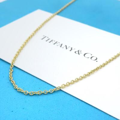 #ad Tiffany Yellow Gold Medium Chain Necklace Hd51 women necklace $491.51