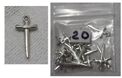 #ad Lot of 20 Craft Jewelry Making Metal Charm Straight Dagger 5 8quot; L Gypsy Pirate $7.75