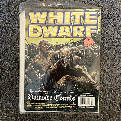 #ad White Dwarf 255 April 2001 Games Workshop Vampire Counts New Dreadnought Kit RPG $10.00