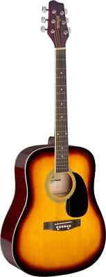#ad Sunburst dreadnought acoustic guitar with basswood top $178.99