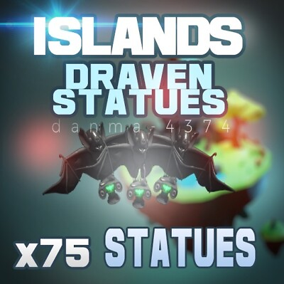 #ad Roblox Islands 75x Draven Statues Very Rare High Value GBP 9.99