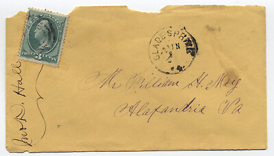 #ad 1870s Glade Spring VA 3ct banknote cover H.2792 $4.50
