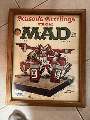 #ad MAD MAGAZINE #68 1962 **Bright Colorful amp; Glossy l framed cover $18.99